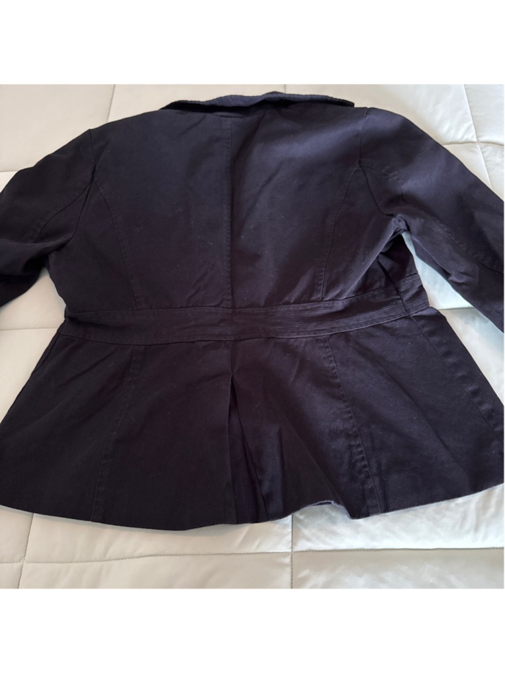 #0239 - Women's Ambition Black Corduroy Blazer Jacket L - Picture 4 of 4